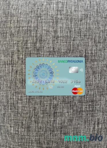 Argentina Banco Patagonia master card wygląd fotograficzny skan PSD + zdjęcie